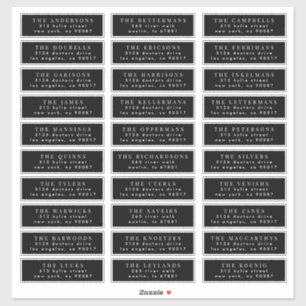 edit individual wedding guest address stamp sticker