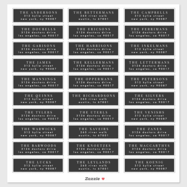edit individual wedding guest address stamp sticker (Sheet)