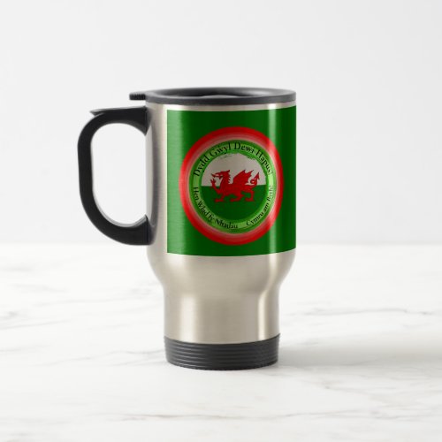 Edit Matching Welsh Dragon St Davids Day Travel Mug