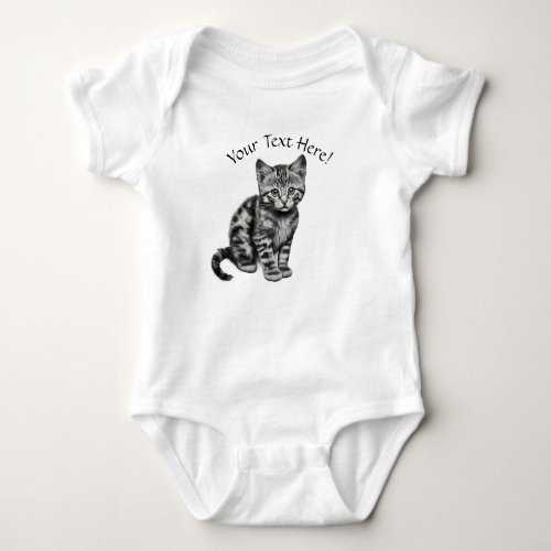 Edit Photo Name  Text Cute Kitten Baby Gift Baby Bodysuit