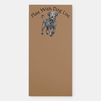 Edit Photo Text Cute Play With Dog List Magnetic Notepad