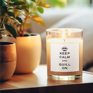 Edit QUILL--Custom Keep Calm 3-in Square Sticker