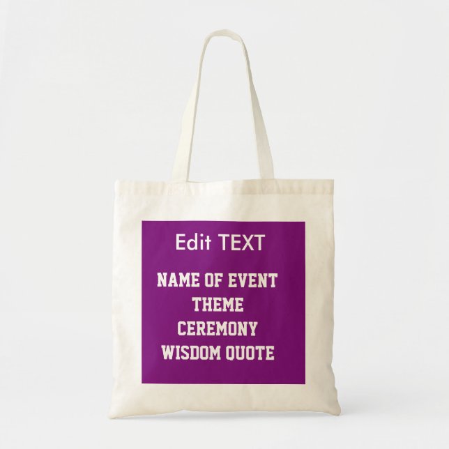 Edit replace TEXT IMAGE DIY Template budget TOTE Bag (Front)
