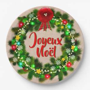 Edit Text  Assiette joyeux Noël 9" Paper Plates