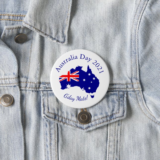 Edit Text Matching Australia Day 3" (75mm) Button (In Situ)