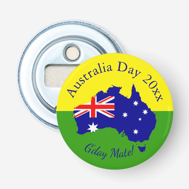 Edit Text Matching Australia Day  Bottle Opener (Front)
