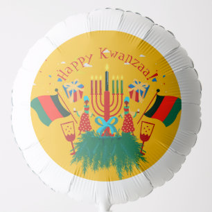 Edit Text Matching Kwanzaa Party Large Balloon