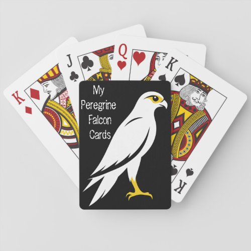Edit Text to Name Peregrine Falcon Poker Playing Cards