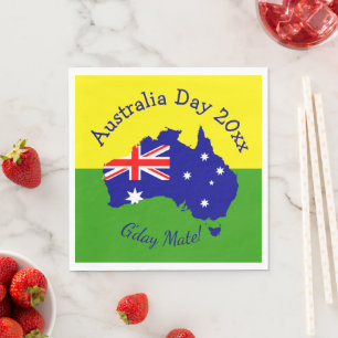 Edit Text Year  Australia Day  Napkins