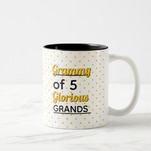 Edit the Number! Make it your own special grandma Two-Tone Coffee Mug