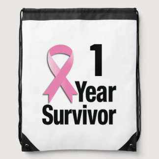 Edit-the-Year Breast Cancer - 1 yr Drawstring Bag