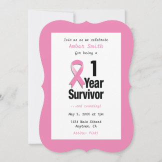 Edit-the-Year Breast Cancer - 1 yr Flat Card