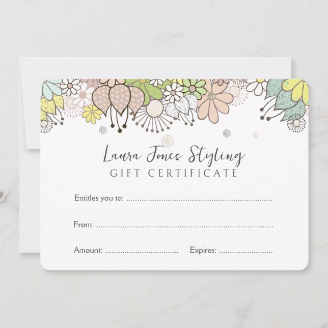 Edit Your Own Gift Certificate Voucher Template (Front)