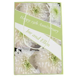 Editable 13th Wedding Anniversary,   Medium Gift Bag
