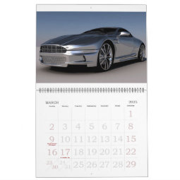Editable 20xx The Car Calendar | Zazzle