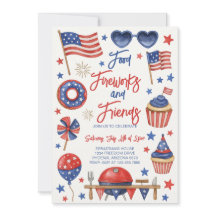 Editable 4th of July BBQ Invitation