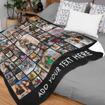 Editable 75 Photo Collage Fleece Blanket<br><div class="desc">Stay warm this winter with one of these cosy fleece blankets! Editable with a 75 photo collage template,  you can easily swap over the template images with your own pictures. Makes a great personalized gift for birthdays,  christmas or any special occasion.</div>
