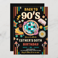 Editable 90s Birthday Party Invitation Back to 90s