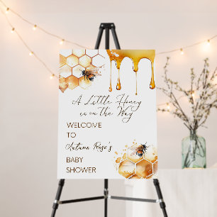 Editable A Little Honey is on the Way Baby Shower  Foam Board