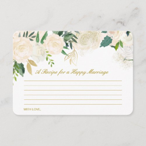 Editable a recipe for a happy marriage card