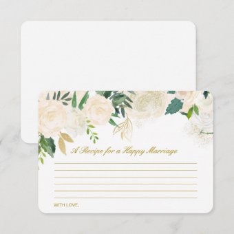 Editable a recipe for a happy marriage card | Zazzle