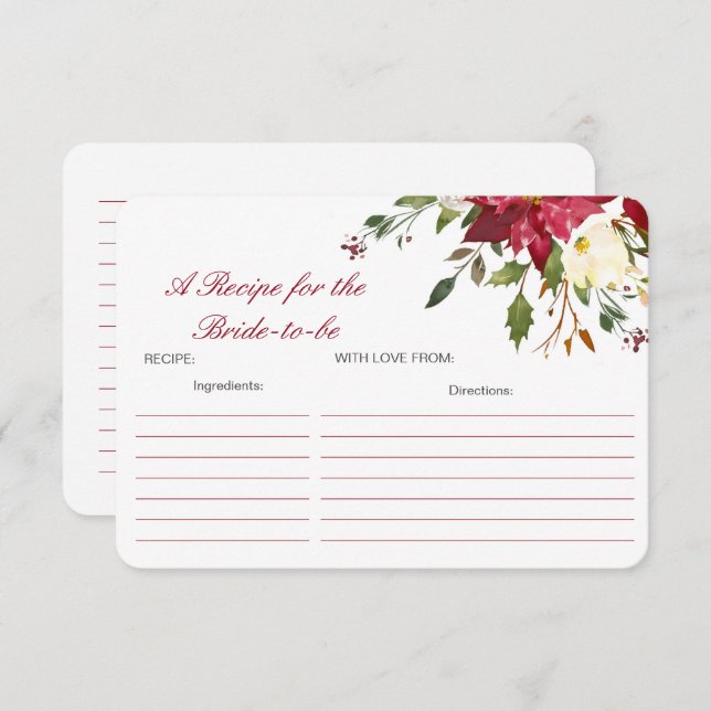 Editable A Recipe for the Bride-to-be Card (Front/Back)