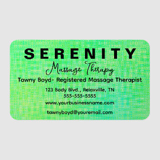 Editable Abstract Green Gradient  Clear Business Cards