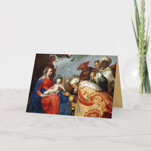Editable Adoration of the Magi Christmas Card
