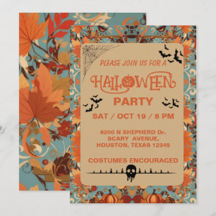 Editable Adult Halloween Party Invitation