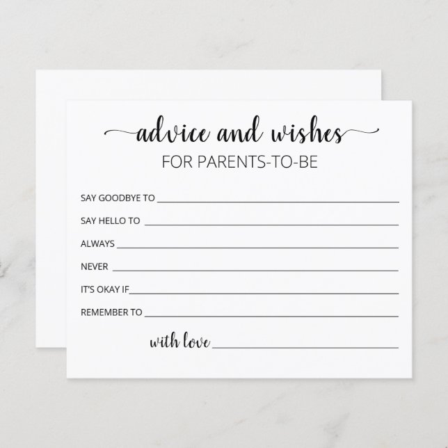 editable-advice-and-wishes-for-parents-to-be-card-zazzle for Free Printable Advice Cards For Parents To Be Editable Advice and Wishes for parents to be card | Zazzle for Free Printable Advice Cards For Parents To Be