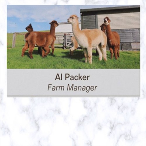 Editable Alpaca Wool Farmer Business Card