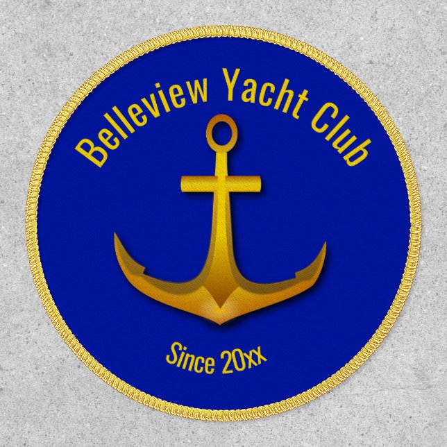 Editable Anchor Nautical Patch (Front)