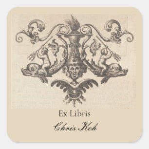 Editable Angels With Tridents Bookplate