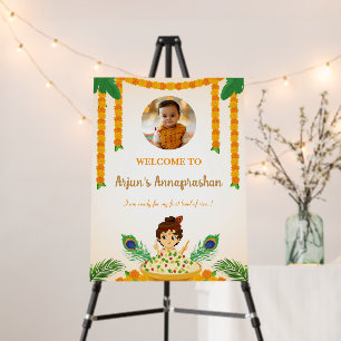 Editable Annaprashan Ceremony Welcome Sign