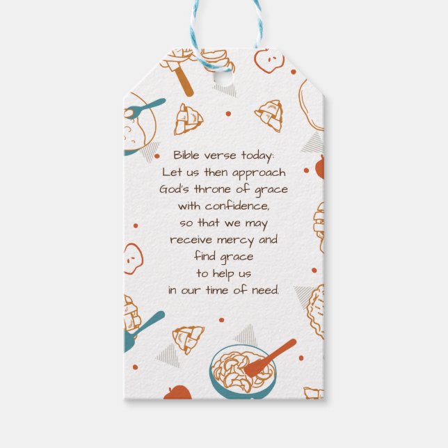 Editable Apple Pie Quotes Gift Tags (Front)