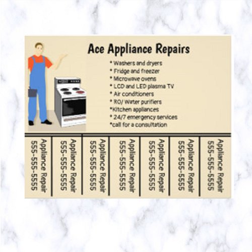 Editable Appliance Repairs Phone Number Flyer