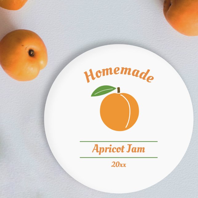 Editable Apricot Jam Label Sticker (Apricot Jam Label Sticker)