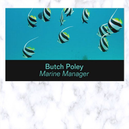 Editable Aquarium  Business Card