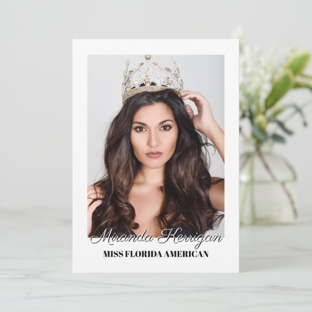 Editable Autograph Card Prints - Light Background (Standing Front)