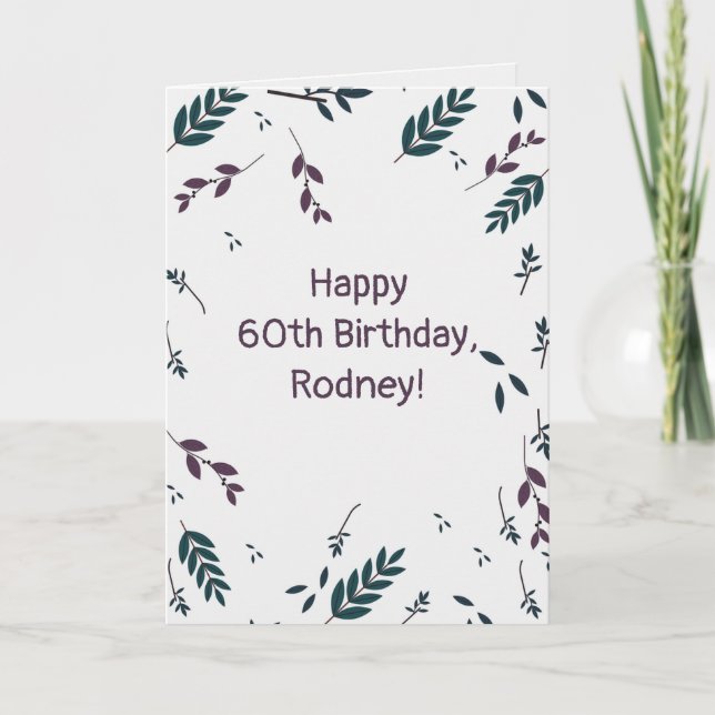 Editable Autumn Leaves Card (Front)