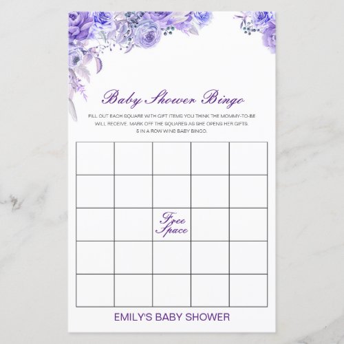Editable Baby Bingo Baby Shower Game PRINTED
