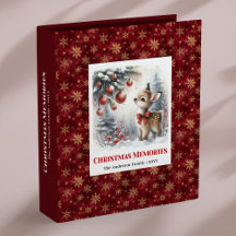 Editable Baby Deer Snowy Forest Custom Memory