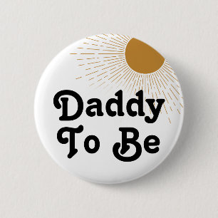 Editable Baby Shower Daddy To Be Button