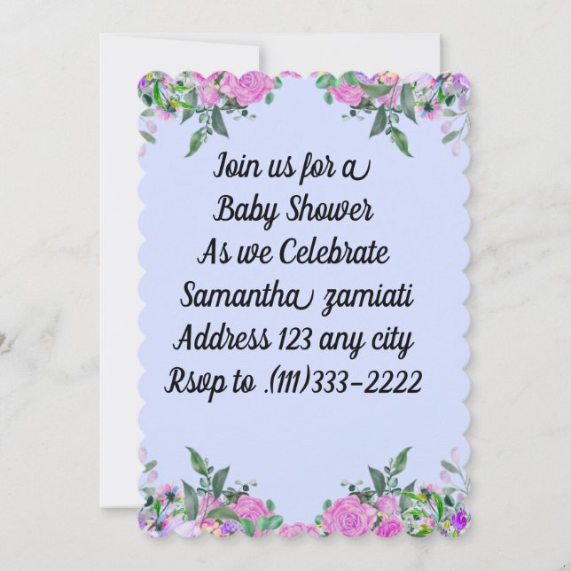 Editable Baby Shower Invitation | Cute Custom Invi (Front)
