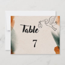Editable Baby Shower Table Numbers | Minimalist Pa