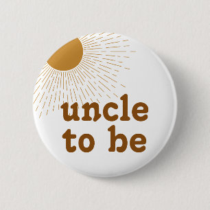 Editable Baby Shower Uncle To Be Button
