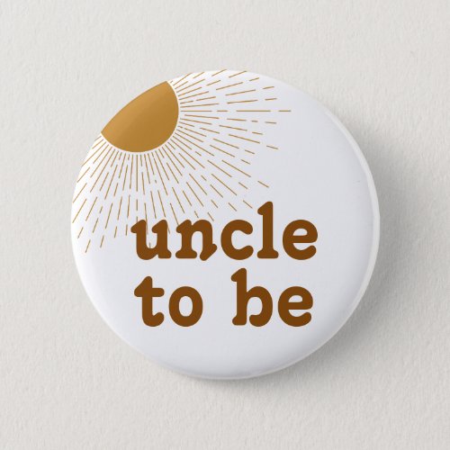 Editable Baby Shower Uncle To Be Button