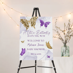 Editable Baby Shower Welcome Sign, A Little Butter Foam Board