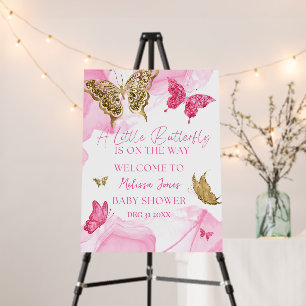 Editable Baby Shower Welcome Sign, A Little Butter Foam Board