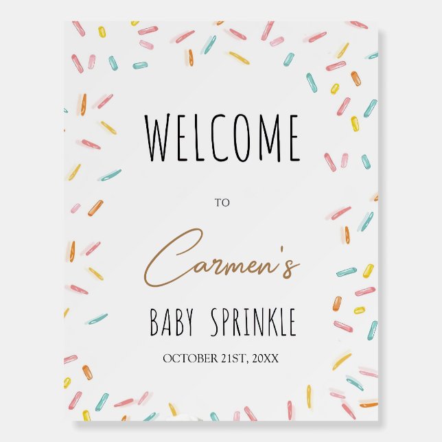Editable Baby Sprinkle Welcome Sign Sprinkle Showe (Front)